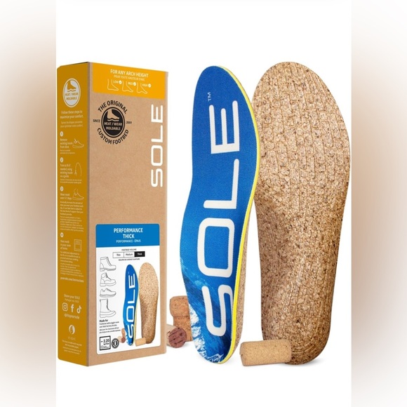 SOLE Performance Thick Plantar Fasciitis Insoles Arch Support Inserts for Feet - Picture 1 of 6